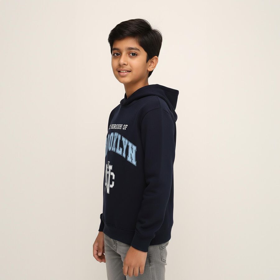 Boys' Sweatshirt, Navy Blue, large image number null