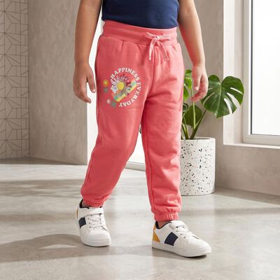 Girls' Coral Jogger Fit Graphic Printed Pyjama