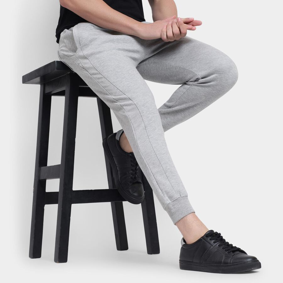 Men's Track Pants , Melange Mid Grey, large image number null