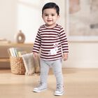 Infants Maroon Cotton Round Neck Regular T-Shirt, Wine, small