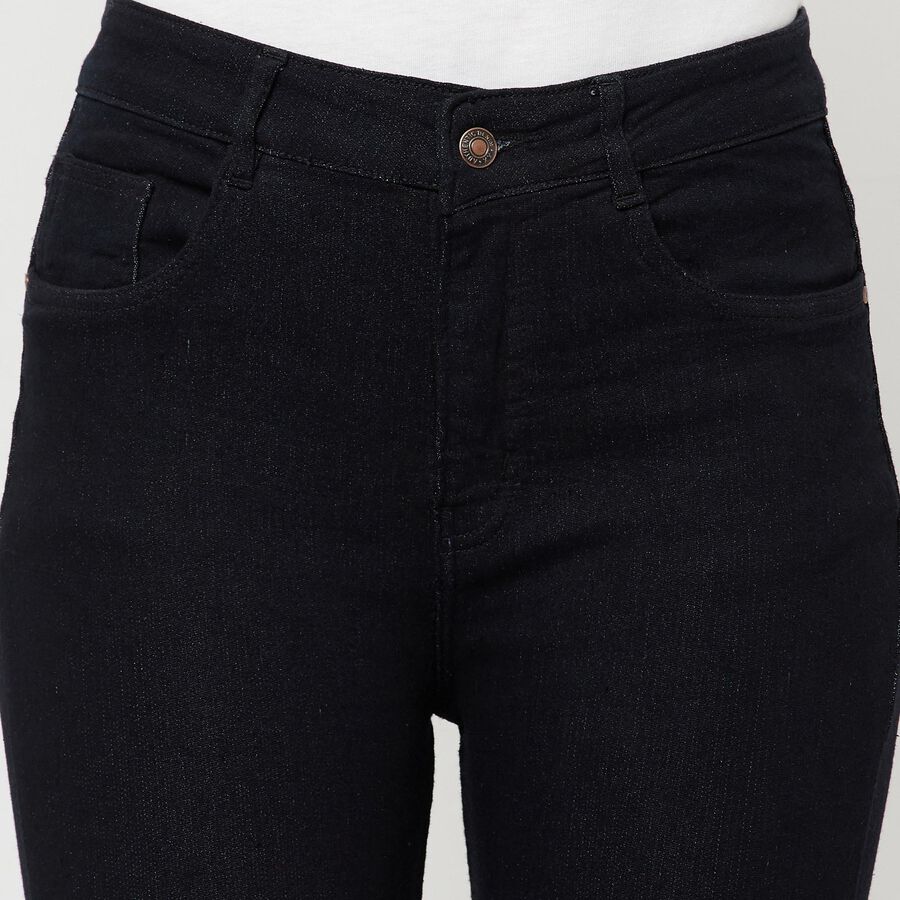 Bleached High Rise Skinny Jeans, Black, large image number null