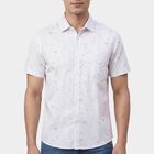 Men's White Cotton Button Down Casual Shirt, ऑफ व्हाइट, small