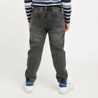 Boys' Charcoal Black Relaxed Fit Jogger Jeans, चारकोल, small image number null