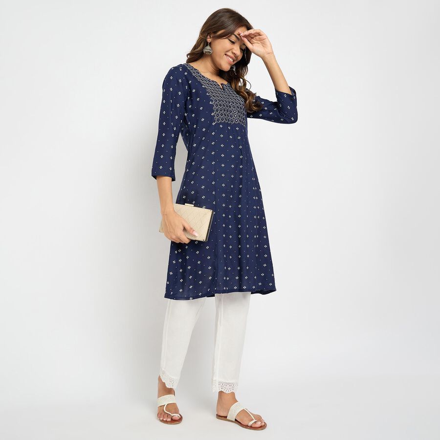 Ladies' Kurta, Navy Blue, large image number null