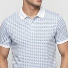 Men Light Blue Cotton Polo Neck Polo T-Shirt, Light Blue, small