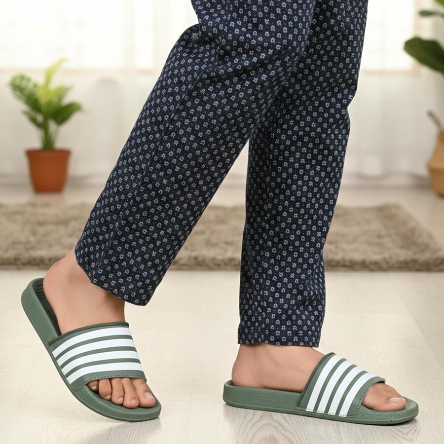 Men's Slipper, ओलिव, large