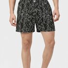 Men's Black Classic Fit Abstract Printed Boxers, Black, small
