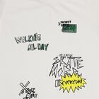 Boys Bright Eggshell White Crew Neck Casual T-Shirt, White, small image number null