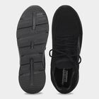 Men's Black Lace-Up Sneakers, Black, small