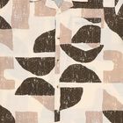 Boys Beige and Brown Cotton Half Sleeve Cuban Collar Casual Shirt, Beige, small image number null