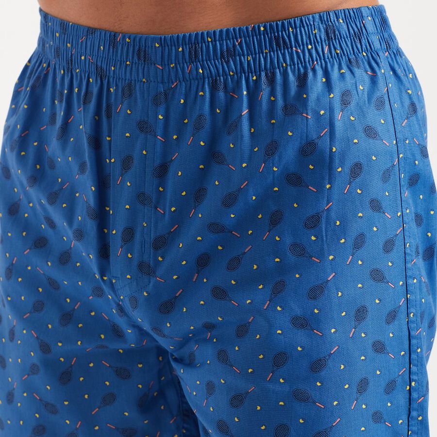 Men's 100% Cotton Boxers, Dark Blue, large image number null