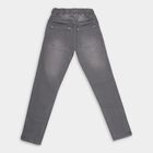 Boys' Muted Charcoal Grey Regular Fit Elastic Waist Jeans, हल्का ग्रे, small image number null