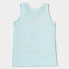Infants' Light Sky Blue Cotton Round Neck Casual Vest, Aqua, small image number null