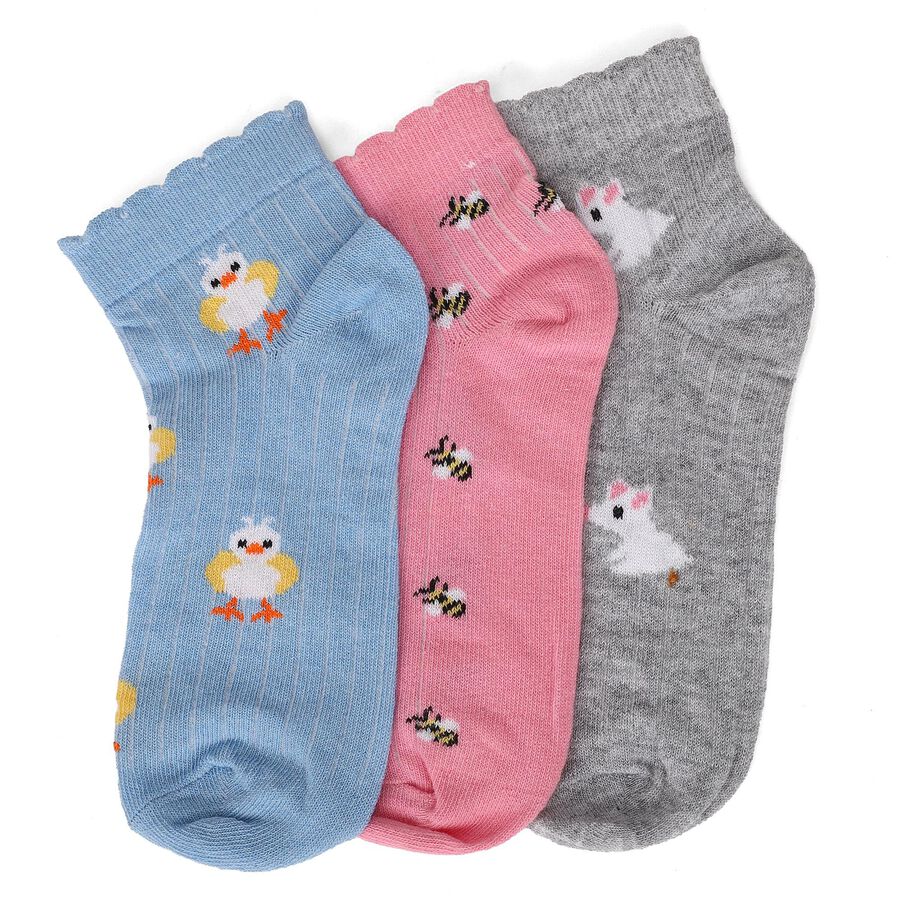 Ladies' Socks Pack of 3, Assorted, large