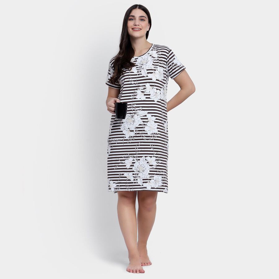 All Over Print Nighty, White, large image number null