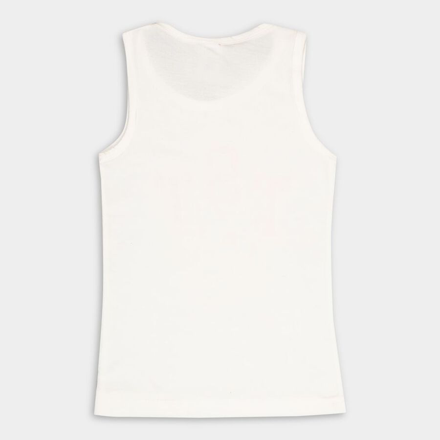 Boys Round Neck T-Shirt, Off White, large image number null