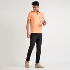 Men's 100% Cotton Collared Half Sleeves T-Shirt, पीच, small image number null