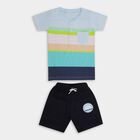Boys' 100% Cotton Knit Baba Suit , Light Blue, small image number null
