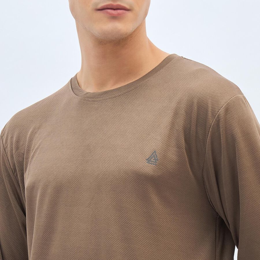 Men's T-Shirt, भूरा, large image number null