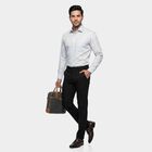 Men's Navy Blue Slim Fit Casual Trousers, नेवी ब्लू, small