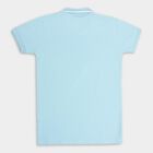 Boys Light Blue Cotton Polo Neck Half Sleeve T-Shirt, Light Blue, small image number null