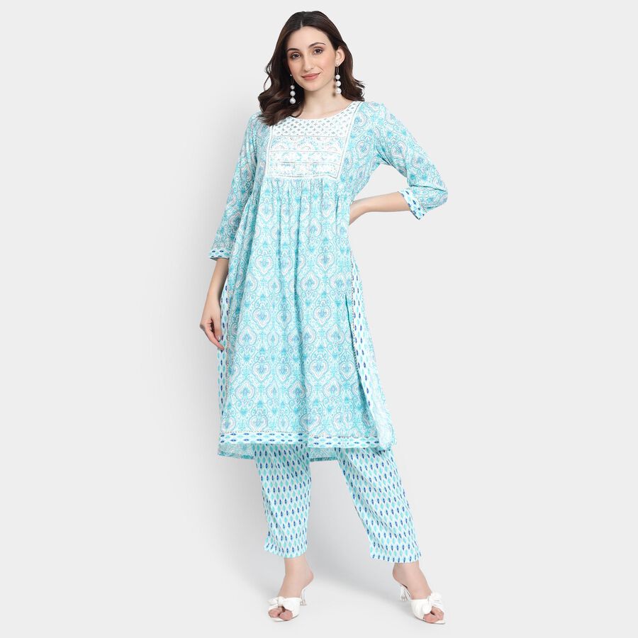 Ladies' Ethnic Set , हल्का नीला, large image number null