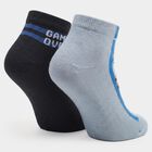 Boys' Regular Fit Ankle Length Pack of 2 Socks ( Blue, Black), नेवी ब्लू, small