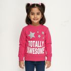 Girls' Sweatshirt, रानी (फ्यूशिया), small image number null