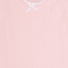 Girls' 100% Cotton Vest, गुलाबी, small image number null