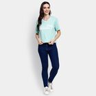 Ladies' 100% Cotton Crop  Top, हल्का हरा, small image number null
