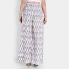 Printed Palazzo, White, small image number null