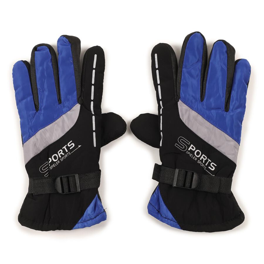 Men's Gloves, गहरा नीला, large