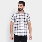 Men's 100% Cotton Casual Shirt, White, small