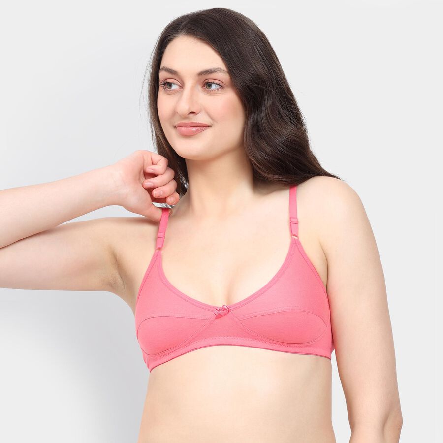 Ladies' 100% Cotton Bra , मूँगा (कोरल), large image number null