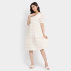 Ladies' 100% Cotton Dress, Off White, small image number null