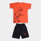 Boys' 100% Cotton Knit Baba Suit, मूँगा (कोरल), small image number null