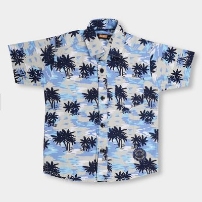 Boys' 100% Cotton Regular Collar Casual Shirt
