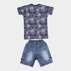 Boys Cotton Baba Suit, Navy Blue, small image number null
