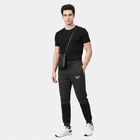 Men's Charcoal Jogger Fit Printed Track Pants, चारकोल, small