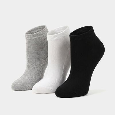 Men's Ankle Length Pack of 3 Socks ( Grey, White, Black )