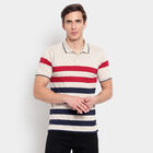 Stripes Polo Shirt, Ecru Melange, small image number null