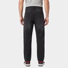 Men's Black Straight Fit Faded Jeans, काला, small