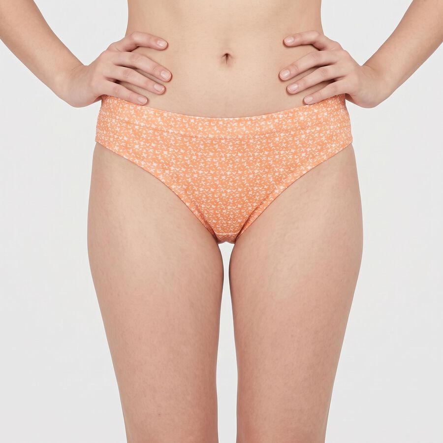 Women's Peach Cotton Brief Panty, पीच, large