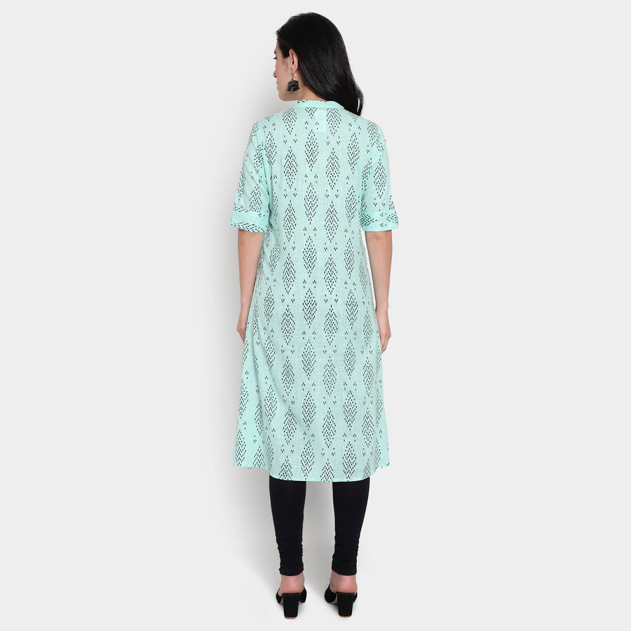 Cotton Printed Kurta, Light Green, large image number null