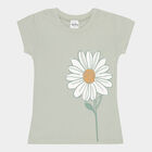 Girls Cotton T-Shirt, Light Green, small image number null