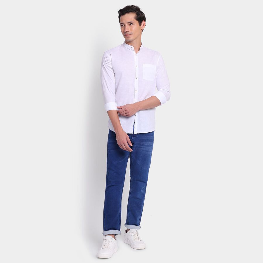 Men's Cotton Casual Shirt, White, large image number null