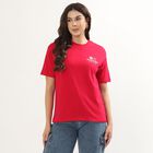 Ladies' Round Neck T-Shirt, रानी (फ्यूशिया), small