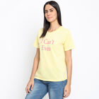 Soild Round Neck T-Shirt, Yellow, small image number null