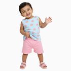 Infants' Short Set, Aqua, small image number null