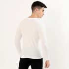 Men's Off White Round Neck Thermal, Off White, small image number null